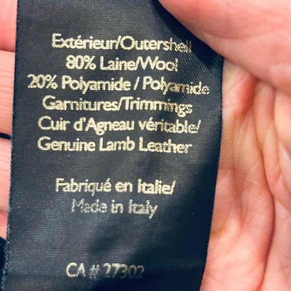 Mackage Wool Cowl Neck Cable Knit Leather Black Sweater Size Medium - Picture 7 of 7